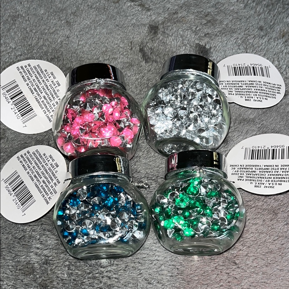 Assorted Color Gemstone Jars